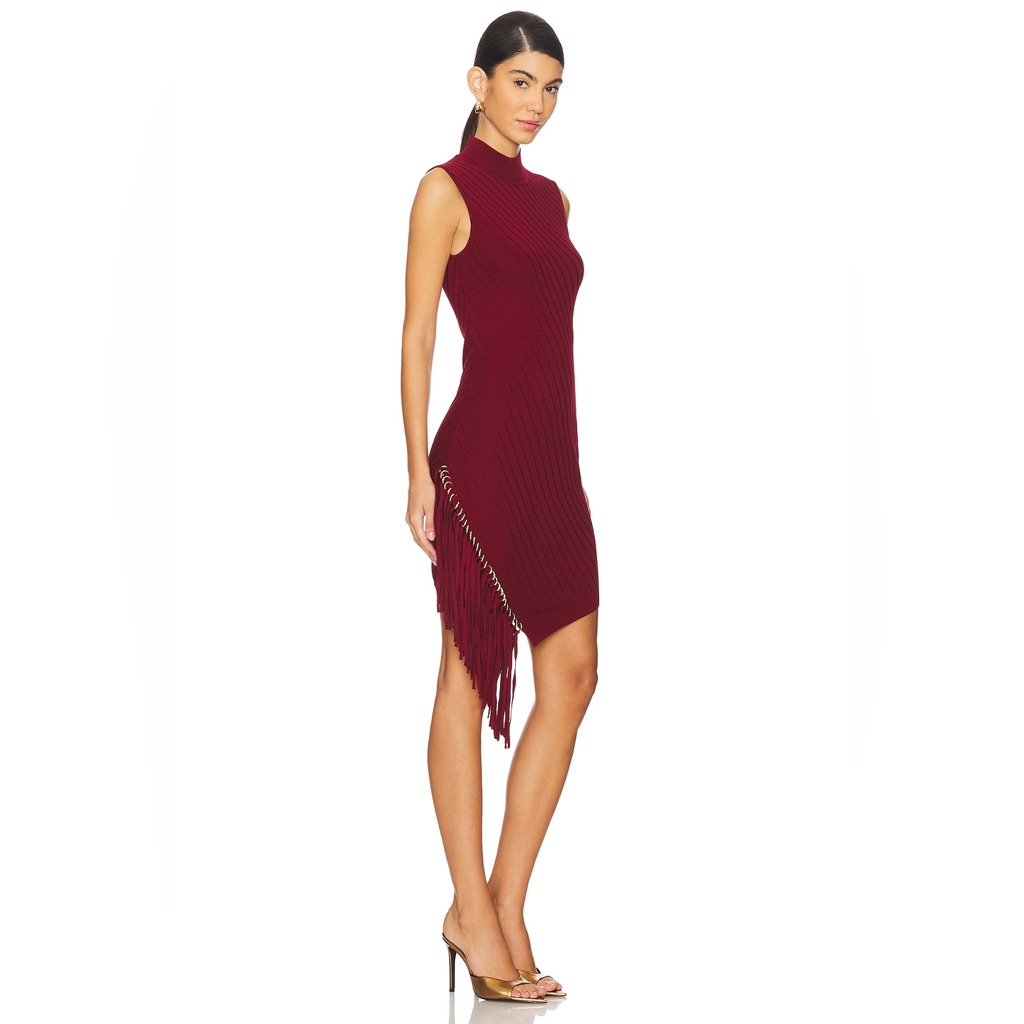 Jonathan Simkhai Red Asymmetrical Sheath Dress
